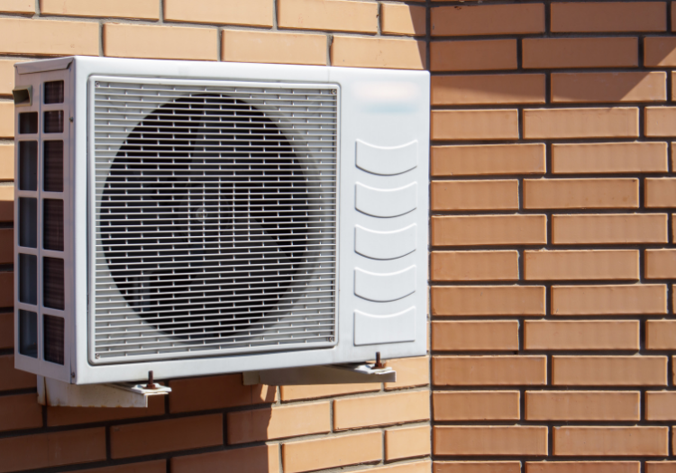 Ductless HVAC Systems: Outdoor air compressor for mini-split system.